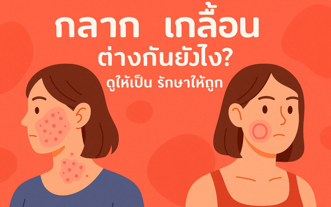กลาก เกลื้อน ต่างกันยังไง? ดูให้เป็น รักษาให้ถูก